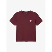 VERO MODA Majica VMPAULINA THEA ciklama/roza