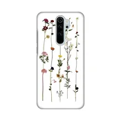 Silikonska maska za Xiaomi Redmi Note 8 Pro Flower Print Skin bela