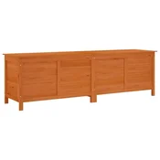 Vidaxl Vrtna škatla za shranjevanje rjava 198,5x50x56,5 cm trdna jelka