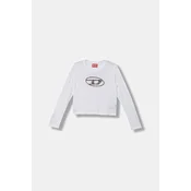 Otroška dolga majica Diesel TDOLSY T-SHIRT bela barva, J02413