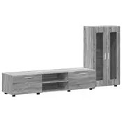 Set TV komoda FLORIN 3 pcs Siva Sonoma Konstruirano drvo