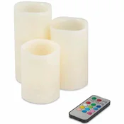 LedCandleSet, komplet 3 elektronskih sveč, ki delujejo na daljinsko upravljanje in imajo videz pravega ognja