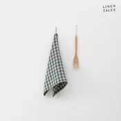 Lanena kuhinjska krpa 45x65 cm Forest Green Gingham – Linen Tales