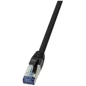 LOGILINK LogiLink CQ6035S RJ45  CAT 6a S/FTP 1.00 m črna pletena zaščita\, brez halogena\, PUR plašč\, kislinsko odporen\, odporen na olje in abrazijo 1 kos, (20414036)