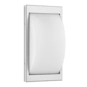 LCD Zunanja stenska svetilka 068SEN, senzor, nerjaveče jeklo, 33 cm, E27 - Sodobni - nerjaveče jeklo, opal - Kovina