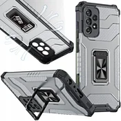Ovitek Crystal Ring Case Kickstand za Samsung Galaxy A72 4G (črn)