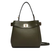 Ročna torba Calvin Klein Mix Media Crossbody LV04F3885G Temno zelena