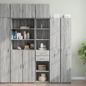 Ozka omara za shranjevanje siva sonoma 40x42,5x225 cm inž. les