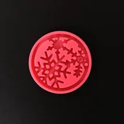 Profesionalni silikonski kalup Pentart - domino 2 kosa - Christmas ornament - snowflake