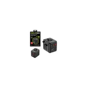 MAXPOWER ADAPTER PUTNI 1005DCR Gan 2XPD Type C+1X USB A,25W,CRNI