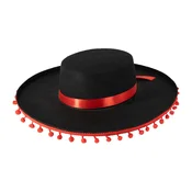 Sombrero party klobuk s cofki črn