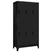 Vidaxl omara s ključavnico črna 90x45x180 cm jeklo