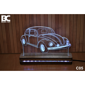 Black Cut 3D Lampa RGB