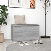 vidaXL Klop za hodnik 80x40x45 cm siva sonoma konstruiran les