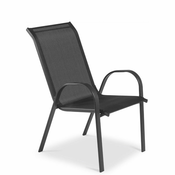 Baštenska stolica metalna sa tekstilom crna Fieldmann BAS00034
