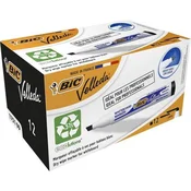 Marker za belo tablo in flipchart, 1,1–5,6 mm, poševna konica, BIC Velleda ecolutions, črne barve