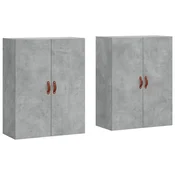 MAISON CHIC Stenska omarica - Zidna omarica 2 kosa betonsko siva 69,5x34x90 cm iu520, (22062758)