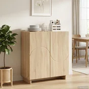 vidaXL Komoda Sonoma hrast 67 x 34.5 x 75 cm Konstruiran les