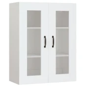 MAISON CHIC Viseča Stenska omarica - Zidna omarica bela 69,5x34x90 cm iu751, (22062738)