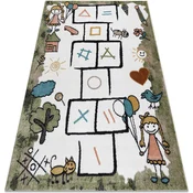 Rugsx Preproga FUN Hop za otroke, igra v 180x270 cm Zelena