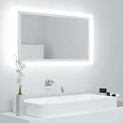 LED kupaonsko ogledalo bijelo 80 x 8,5 x 37 cm akrilno