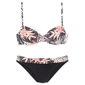 BUFFALO Bikini  rjava / svetlo roza / črna / bela