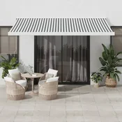 Vidaxl Zložljiva tenda antracit in bela 4,5x3 m blago in aluminij