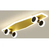 Casa Padrino luxury ceiling lamp in skateboard shape gold 60 x 20 cm - LED skateboard ceiling light - Skateboard ceiling lights - Luxury ceiling lights - Luxury interior