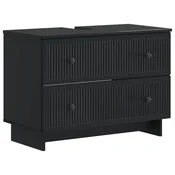 vidaXL Kopalniška omara za umivalnik EDE Črna 82 x 41 x 59 cm