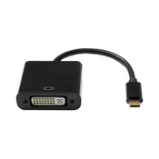 shumee ProXtend adapter USB-C (M) na DVI-I 24+5 (Ž), črne barve 10 cm, USBC-DVI245-0001