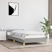 shumee vidaXL Posteljni okvir brez vzmetnice svetlo siv 80x200 cm oblazinjen s blagom