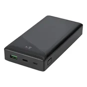 DELTACO power bank 20 000 mAh, 1x USB-C PD, 1x USB-A Brzo Punjenje