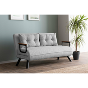 ATELIER DEL SOFA Dvosed Sando 2 Seater Teddy Fabric Grey