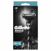 Gillette Mach3 Charcoal brijac + 2 zamjenske britvice