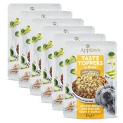 Kapsula Applaws Dog Taste Toppers in Broth piščančje prsi, brokoli, jabolko, kvinoja 6 x 85 g