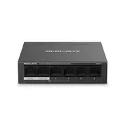 Mercusys MS106LP mrežni prekidač Upravljano Fast Ethernet (10/100) Podrška za napajanje putem Etherneta (PoE) Crno