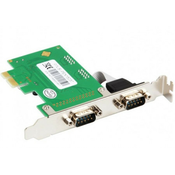 E-Green PCI Express kontroler 2-port serial RS232,DB-9