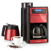 Klarstein Aromatica II Duo, aparat za kavu, ugraden mlinac, 1,25 l, crvena