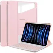 INF 360° Vrtljivo Stojalo Bluetooth Tipkovnica Etui za iPad 11 (A16) 2025 - Roza, (5000080148)