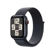 Apple Watch SE: GPS + Cellular, 40mm, ohišje iz aluminija v polnočni barvi, pašček Sport Loop v barvi črnila