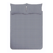 Temno modra 3-delna posteljnina za zakonsko posteljo/podaljšana 230x220 cm Bamford Gingham Check – Catherine Lansfield
