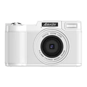 INF 48 MP 4K digitalni fotoaparat s kartico in zložljivim zaslonom White, (5000446513)