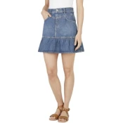 Pepe Jeans za ženske. PL901209 Krilo z volani modro (S), Modra, Priložnostno, Bombaž, Džins