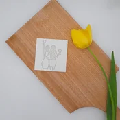 KREATIVNI SLATKIŠI Svadbena modla za kolace i ukrase Devojke, 8 cm, Bela