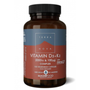 Terranova Vitamin D3 2.000 I.E. + Vitamin K2 100 µg Kompleks, 100 kapsul