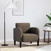 Sofa fotelja s naslonima za ruke tamnosiva 54 cm umjetna koža