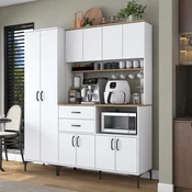 Hanah Home JE270 višenamenski ormaric 180 × 204,2 × 45 cm, bela/orah