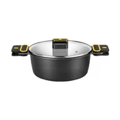 Saucepan with lid, aluminium, 24 cm/4 L, Daily Pro - BRA