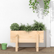 Greatstore Vrtno cvetlično korito 62x30x38 cm trdna borovina