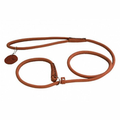 Zatezni usnjen povodec 135 cm, 4 mm - rjav